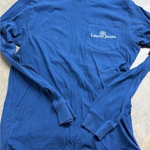 Lauren James Blue Long Sleeve Tee